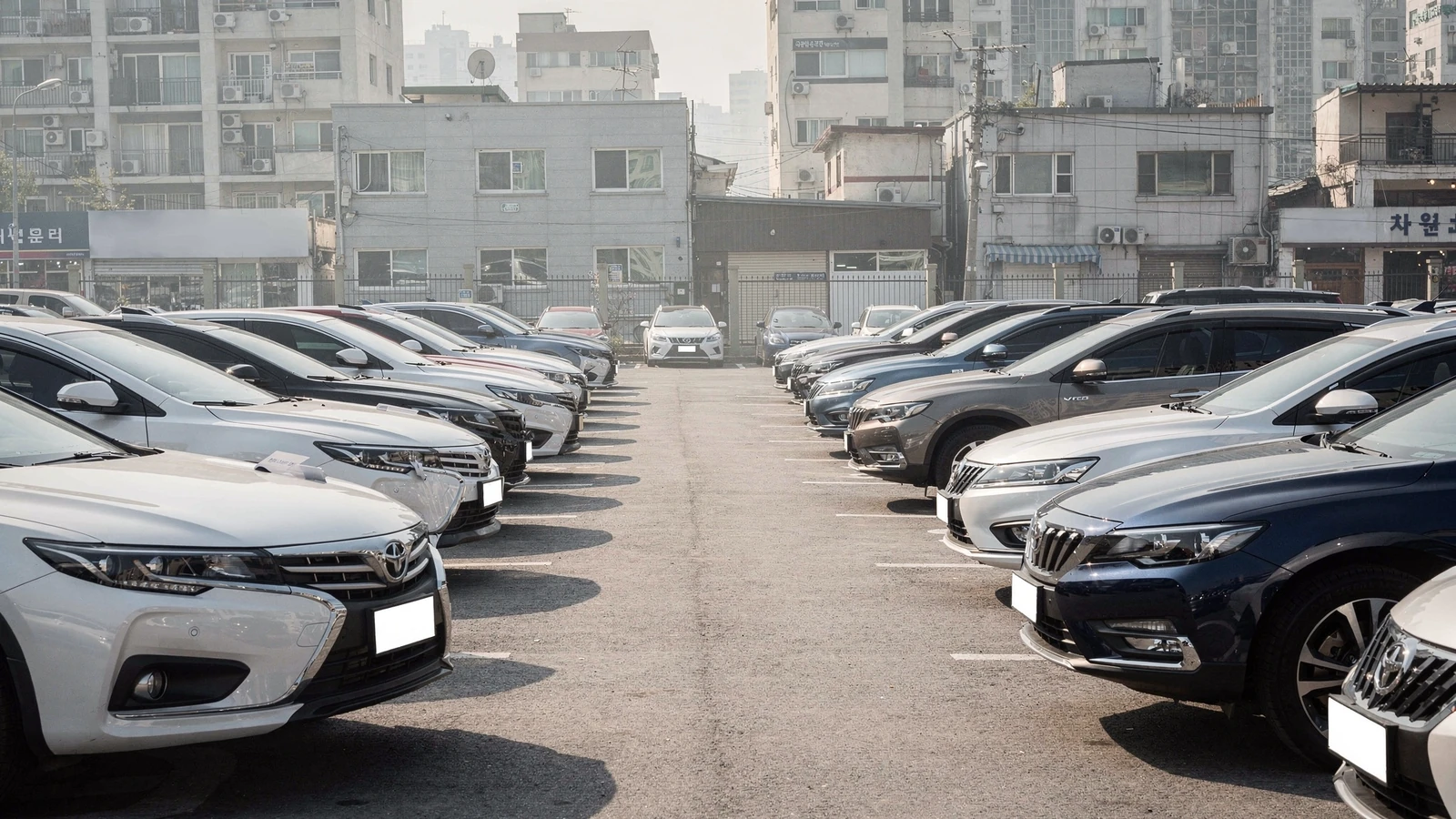 used car dealership lot