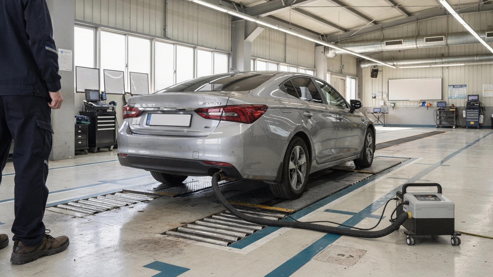 vehicle inspection lane